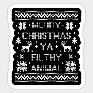 Merry Christmas Ya Filthy Animal Sticker